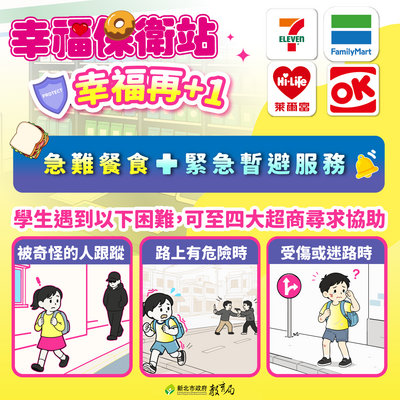 遇危險時可進4大超商求救