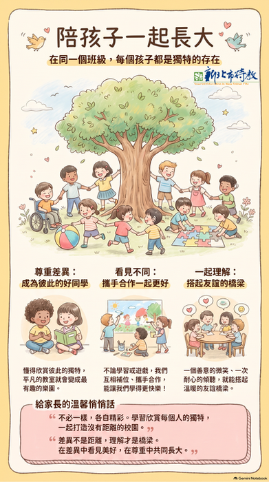 【通用融合教育版】「陪孩子一起長大」班級融合與友善校園宣導